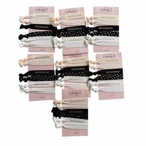 BRIDESMAID HAIR TIE SET OF 6 BUNDLE INCLUDES 7 BRAND NEW